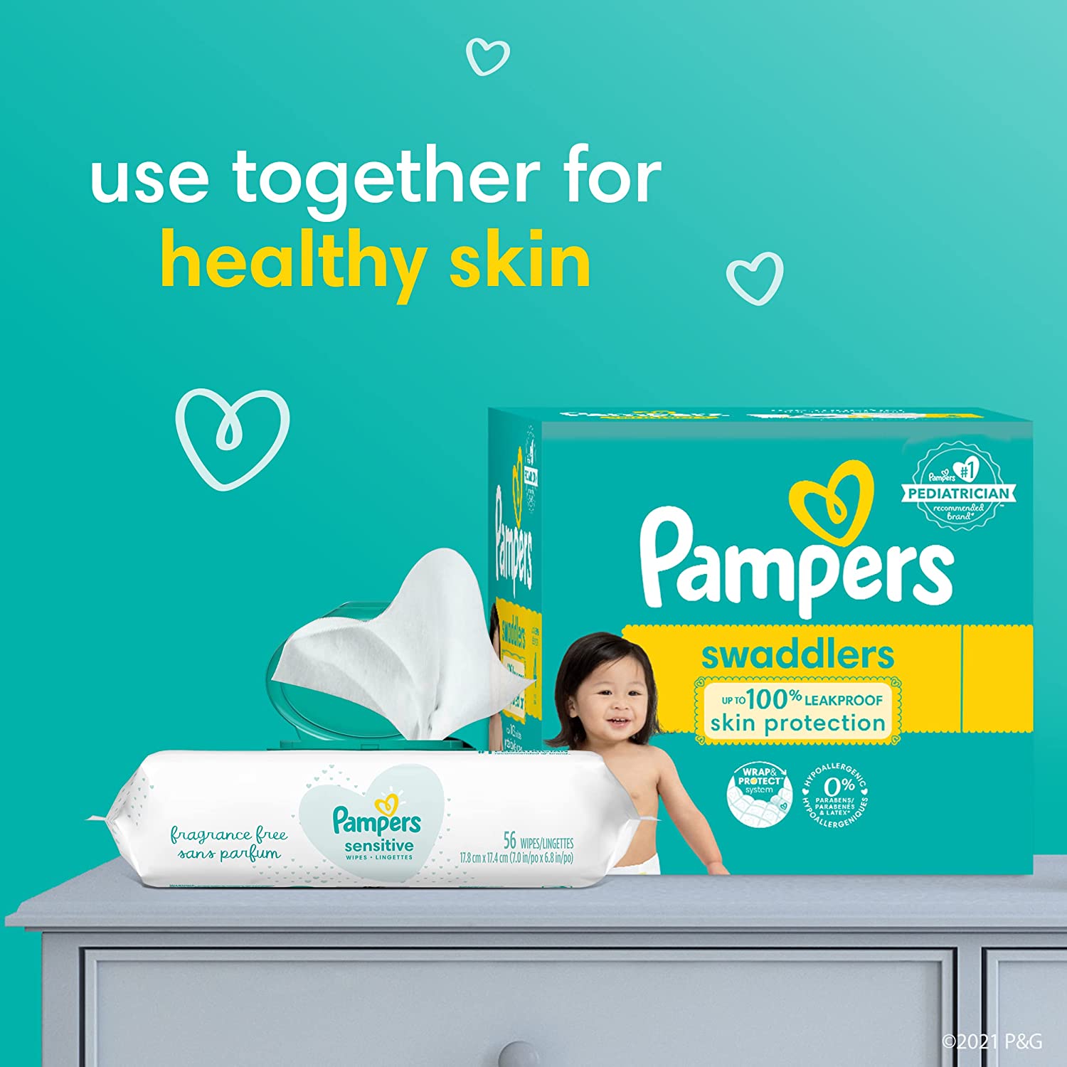 Pampers Swaddlers Active Baby Diaper Size 3 136 Count - Image 11